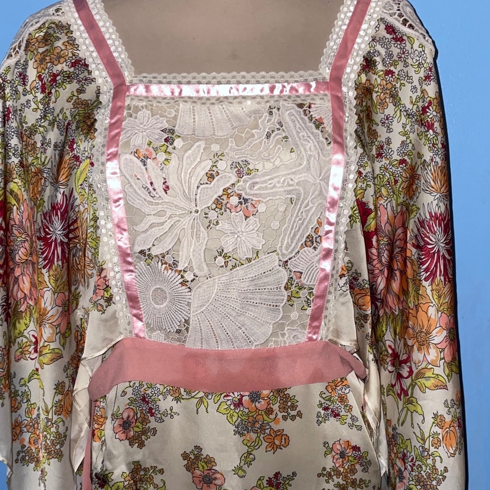 Anthropologie TINY Begonia Scarf Kimono Blouse - Picture 2 of 4